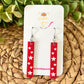 Red or Blue Engraved Patriotic Acrylic Bar Earrings: ONLY ONE BLUE STARS & STRIPES LEFT