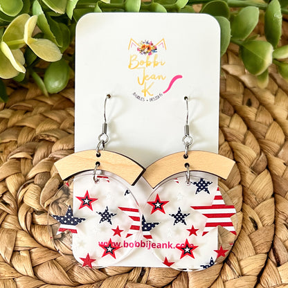 Clear Acrylic Star Earrings: ONLY ONE CIRCLE DROP LEFT