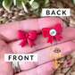 Red Bow Clay Studs