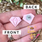 Light Pink Textured Diamond Shaped Clay Studs
