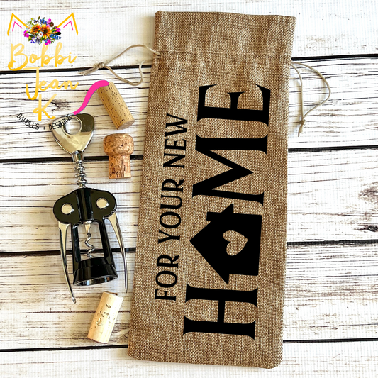 Housewarming Gifts Wine Bag, Thank You Gift for Neighbor, Housewarming  Party Decorations, Best Neighbors Ever Wine Bag, New Home Owner Gift,  Burlap