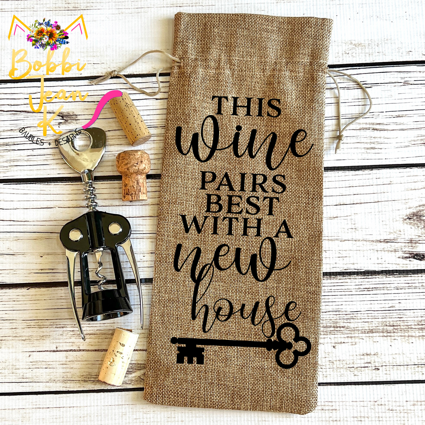 Wine Gift Bag: This Wine Pairs Best With a New House