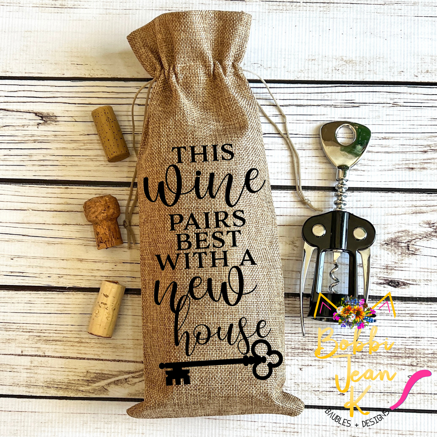 Wine Gift Bag: This Wine Pairs Best With a New House