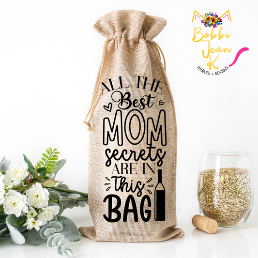 All the Best Mom Secrets are in This Bag Wine Bag