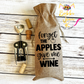 Wine Gift Bag: Forget the Apples Give Me Wine