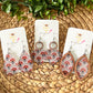Boho Rainbow Wood & Acrylic Earrings: Choose From 3 Style Options