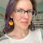 Bright Bee Patterned Wood Earrings: Choose From 2 Style Options