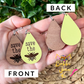 Save the Bees Engraved Wood Teardrops: Choose From 2 Wood Options