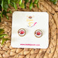 Football Glass Studs 12mm: Choose Silver or Gold Settings