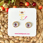 Soul Searchin' Skull Glass Studs 12mm: OPEN ITEM TO CHOOSE SILVER OR GOLD SETTINGS