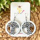 Leopard Engraved Circular Cross Acrylic Earrings: Choose From 3 Colors - LAST CHANCE