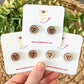 Engraved Heart Wood Studs: Choose From 3 Wood Options