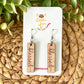 Red Oak Wood Bar Earrings: Choose From Blessed, Faith, Hope, or Strength