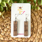 Walnut Wood Bar Earrings: Choose From Blessed, Faith, Hope, or Strength