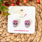 Vintage Distressed Clay Sugar Skull Studs: Choose From 4 Styles