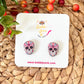Vintage Distressed Clay Sugar Skull Studs: Choose From 4 Styles