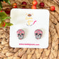 Vintage Distressed Clay Sugar Skull Studs: Choose From 4 Styles
