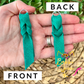 Emerald Green Hand Braided Suede Leather Earrings