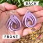 Lilac Loop Suede Leather Earrings