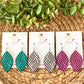 Geometric Oval Shape Wood Earrings: Choose From 3 Color Options