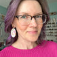 Peony & Floral Cork on Leather Earrings: Choose From 3 Styles