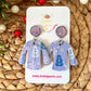 Lavender Forest "Ugly" Sweater Cork on Leather Earrings - LAST CHANCE