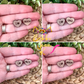 Natural Walnut Wood Affirmation Heart Studs: 4 Pairs in One Set