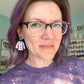 Holiday Gnomes "Ugly" Sweater Cork on Leather Earrings - LAST CHANCE
