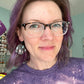 Colorful Trees "Ugly" Sweater Cork on Leather Earrings - LAST CHANCE