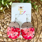 Hibiscus Half Moon Acrylic Earrings: Choose From 2 Styles - LAST CHANCE