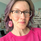 Hibiscus Half Moon Acrylic Earrings: Choose From 2 Styles