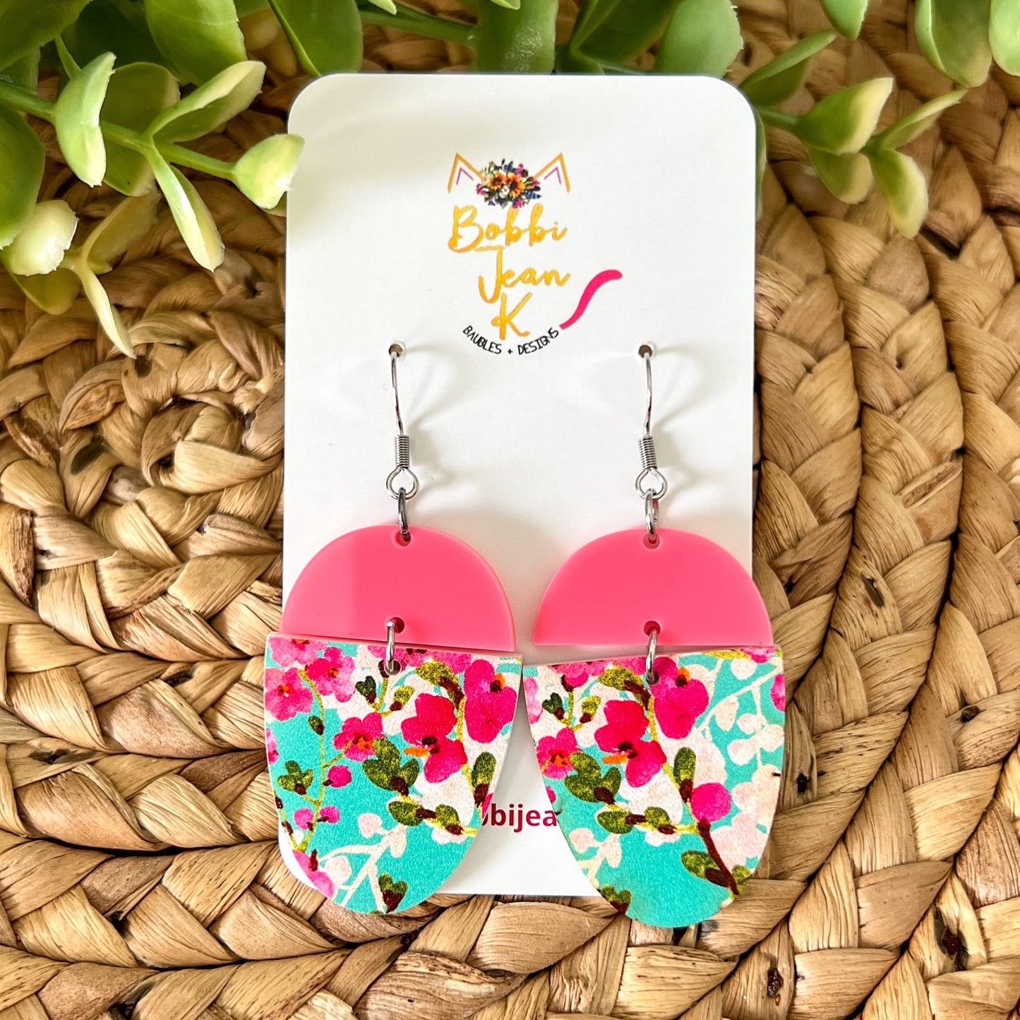 Cherry Blossom Acrylic Earrings: Choose From 2 Styles