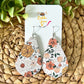 Vintage Floral Cork on Leather Earrings: Choose From 3 Sizes - LAST CHANCE