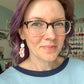 Whimsical Snowmen Toboggan & Mitten Cork on Leather Earrings - LAST CHANCE