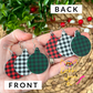 Red & Black Plaid Acrylic Ornament Earrings: Choose From 2 Shape Options