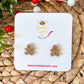 Gingerbread Men Glittered Acrylic Studs: ONLY 2 SILVER LEFT