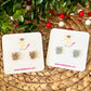 Reindeer Head Glittered Acrylic Studs: Choose From Topaz or Silver