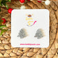 Tree Shape Glittered Acrylic Studs: Choose From Green, Silver, or Gold