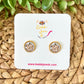 Teach Love Inspire Leopard Apple Glass Studs 12mm: Choose Silver or Gold Settings