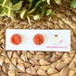 Sunset Raised Faux Druzy Studs 12mm: Choose Silver or Gold Settings