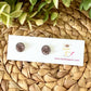 Pebble Raised Faux Druzy Studs 8mm: Choose Silver or Gold Settings
