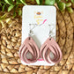 Blush Pink Loop Suede Leather Earrings