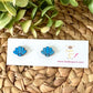 Hand Painted Sea Shell Wood Studs: Choose From 3 Color Options