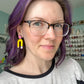 Pencil Arch Hand Painted Wood Earrings: Choose From 2 Designs